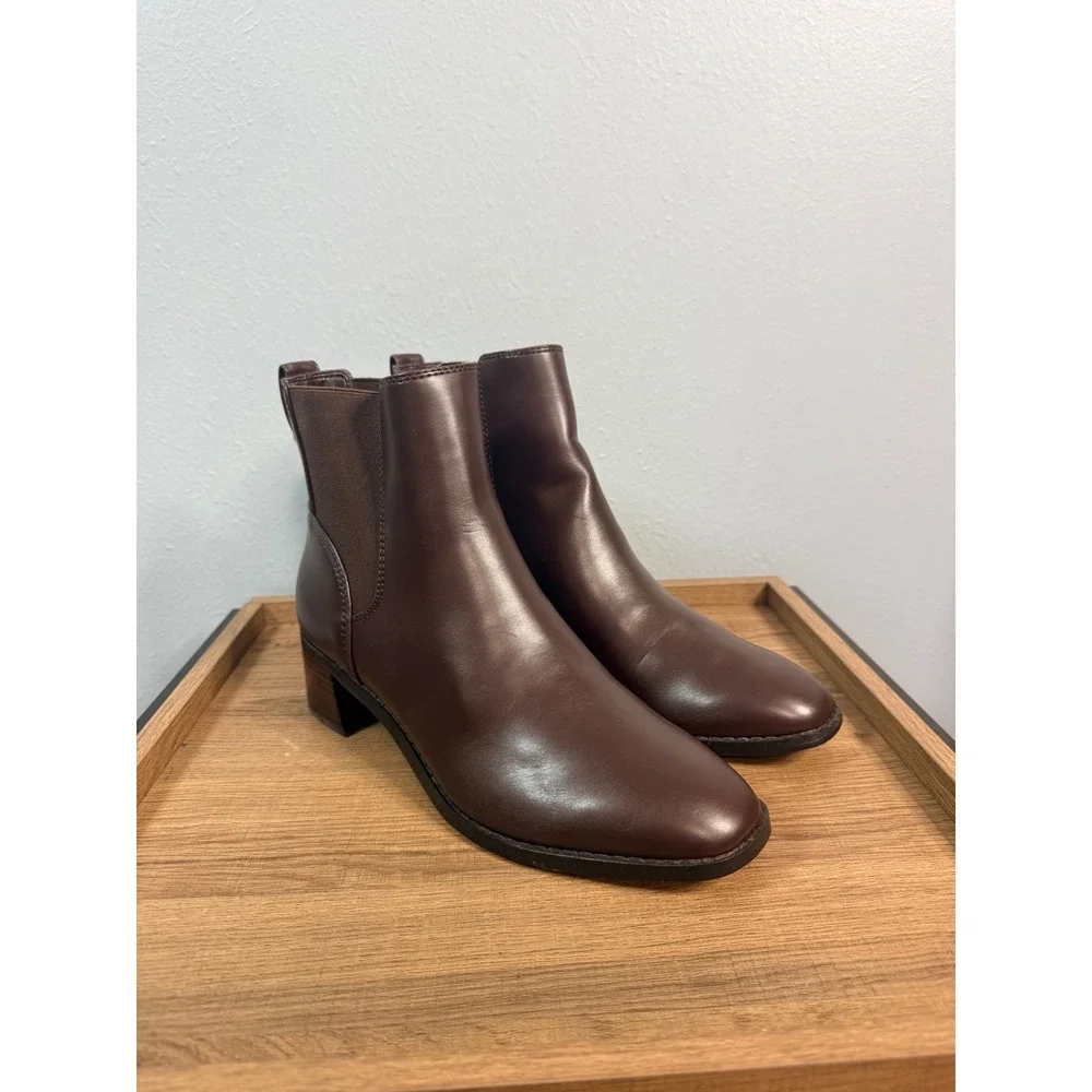 J.Crew Chelsea Boots‎ Dark Walnut Brown Size 10